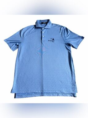 RLX Polo Ralph Lauren Men’s Spyglass Hill Golf Polo Shirt Sz M Blue Polka Dot